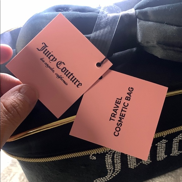 Juicy Couture Black Cosmetic Bag with Bow - Picture 3 of 13